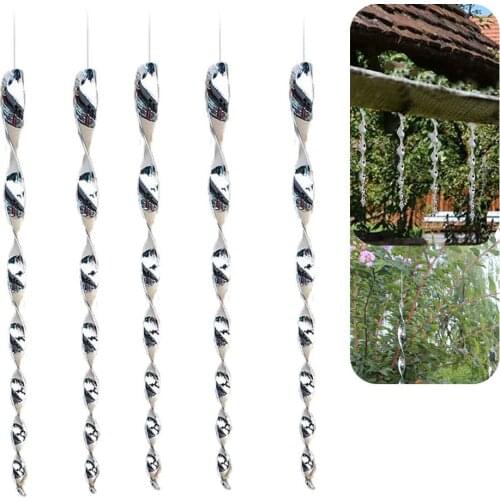 6/12Pcs Rotating Reflective Rod Bird Repeller Environmental Protection Scare Tool Small Durable Birds Pigeons for Sparrows