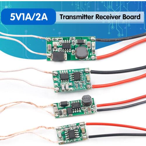 5V 1A/2A Wireless Power Supply Module Wireless Charger Module Transmitter Receiver Terminal Circuit Board Module for DIY Phone