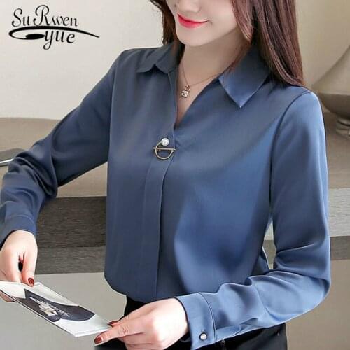 Blusas Mujer De Moda 2020 Casual Fashion Womens Tops and Blouses Chiffon Shirt Long Sleeve Women Shirts Office Blouse Women 1783