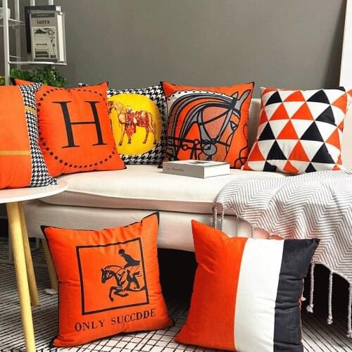 Pillowcase Printing Process Of Thick Short Plush Cushion Covers Home Supplies Sofa Pillow Case Individuality Fashion