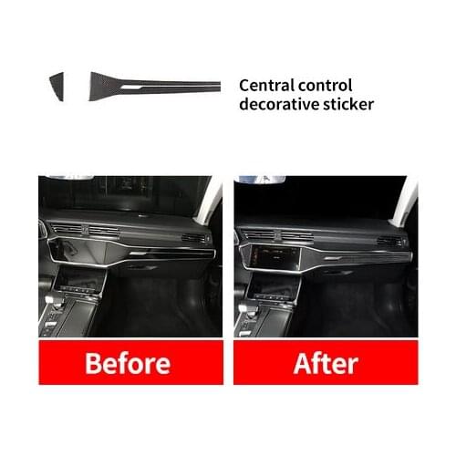Decorative Sticker For Audi Carbon Fiber 2019 2pcs Central Control A6l