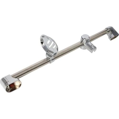 Stainless Steel Shower Head Holding Rod With Soap Box Adjustable Lifting Rods
