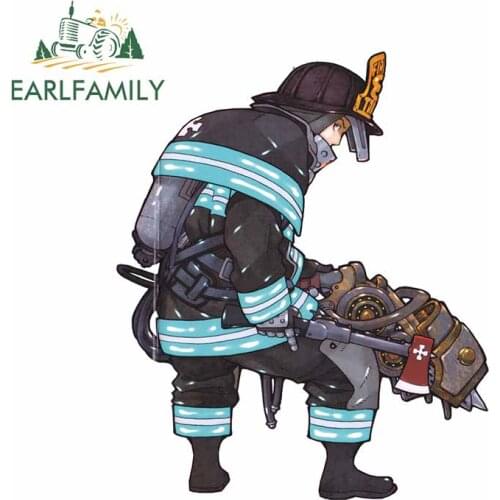 EARLFAMILY 13cm x 10.8cm for Akitaru Fire Brigade Stickers Occlusion Scratch Car Decals Laptop Fashion Car Accessories