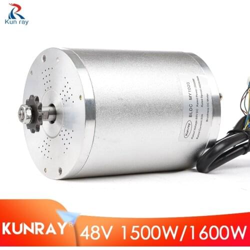 Kunray Electric BLDC Brushless Motor 48V 1500W 1600W Mid Drive Motor For Electric Scooter Ebike Go Kart Conversion Kit Parts