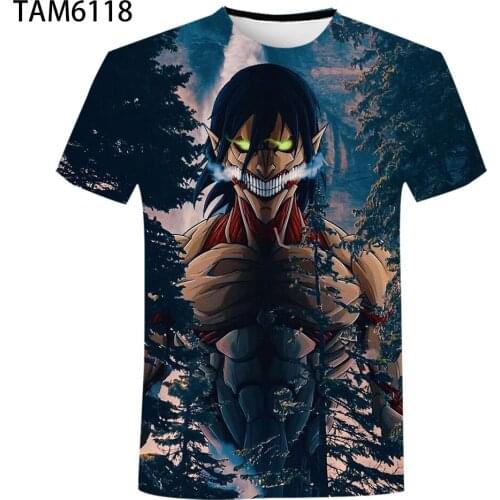 Attack on Titan Childrens Anime 3D Print Short Sleeve T-Shirt Mens Womens Summer Street Trends Cool Japanstyle Cutey Top