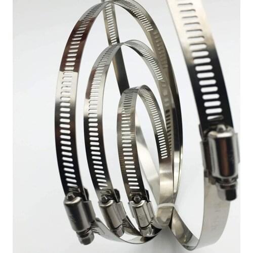 HOLDWIN 4pcs 304 Stainless Steel Duct Clamps Hose Pipe Clamp Air Ducting Worm Drive Hose Clamps