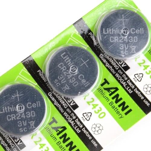5 Pcs/pack CR2430 3V Button Cell Batteries Watch Calculator Remote Controls Lithium Coin Battery Accessories Toy Batteries