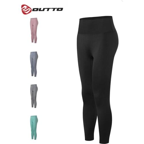 Outto Yoga Pants Ankle Length High Waist Leggings Fitness Running Tights