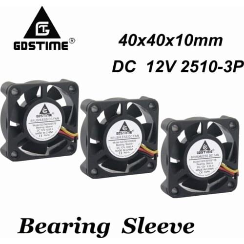 Gdstime 20 pcs DC 12V Small PC Fan 40mm x 10mm 3 wrie 3Pin FG Computer Cooling Fan 40x40X10mm 4010 Cooler 4cm