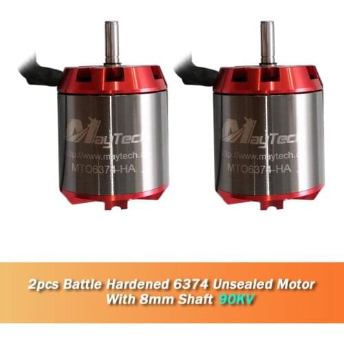 Maytech 90KV 190KV 6374 3.5KW Motor 2pcs DIY Electric Skateboard Motor with 3mm Keyway 8mm Shaft Fighting Robots Engine
