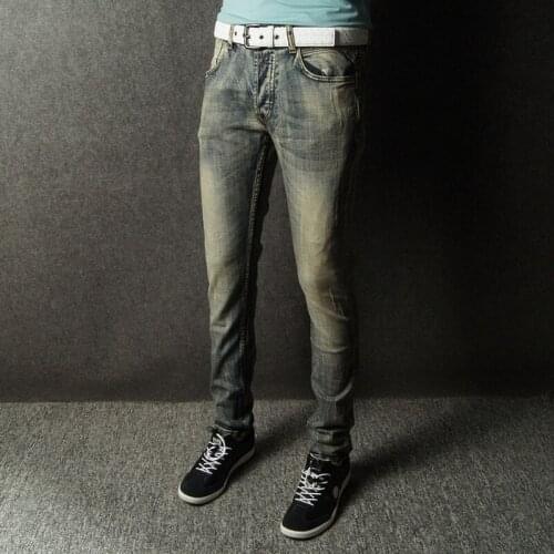 2021 New Classic Retro Design Men Jeans High Quality Slim Fit Denim Buttons Pants Famous Jeans Men Vintage Jeans