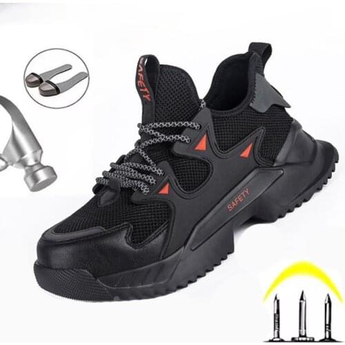 Safety Shoes Men Steel Toe Indestructible Shoes Anti-puncture Work Sneakers Breathable Sefety Work Boots Male Zapatos De Hombre
