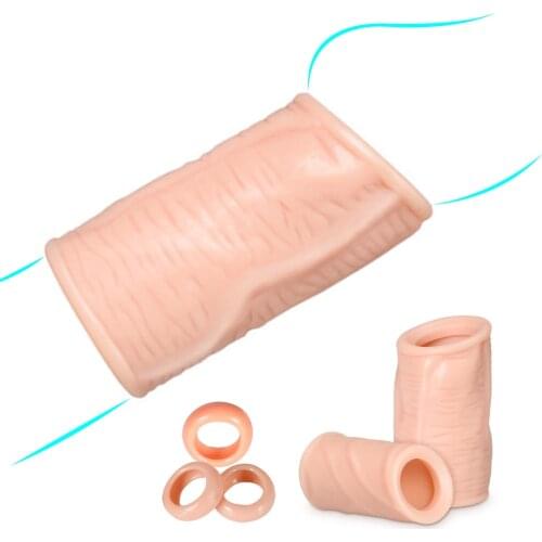 Male Foreskin Corrected Penis Ring Sex Toys For Men Delay Ejaculation Penis Massager Silicone Cock Rings Sex Products For Adults