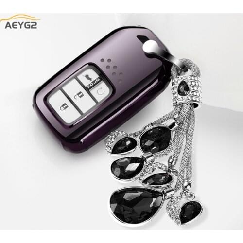 Soft TPU Car Remote Key Full Cover Case For Honda Accord Civic HR-V CRV Odyssey Pilot Car Smart Key Protector Shell Accessories