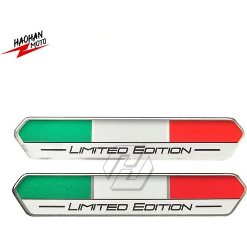 For Piaggio Vespa Aprilia Ducati Italy Flag Sticker Limited Edition Sticker 3D High Gloss Domed Gel Finish for Car Decals