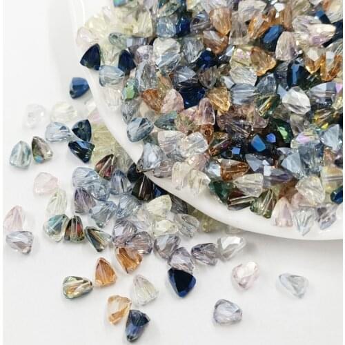 4x5mm glass beads coated irregular glass beads small crystal beads making for jewelry necklac and bracelets