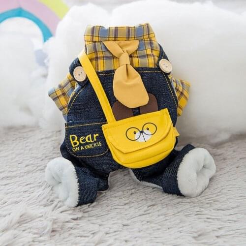 Pet Clothes Teddy Bichon Small Dog Overalls Cross-Wrapped Cat Clothing Dog Dressing
