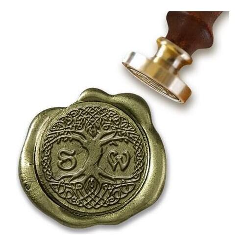 Personalized Monogram 2-Initial Custom Wax Seal Stamp 1" Die- #R916 Celtic Family Tree