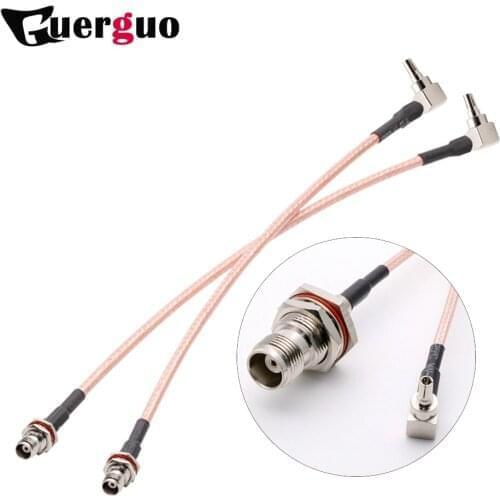 Customized for 3G HUAWEI ZTE Modem TNC Female Bulkhead to CRC9 Right Angle Pigtail Cable RF Coaxial Connector Cable