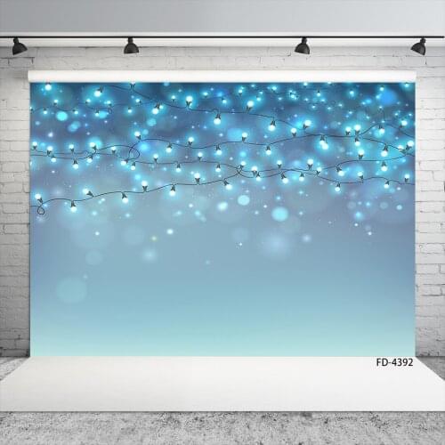 String Lights Flare Bokeh Photography Backdrop Computer Printed Backgrounds for Children Birthday Party Baby Shower Photobooth