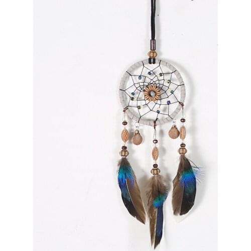 Car Ornaments Mini Handmade Dream Catcher 7cm Indian Wall Hanging Home and Garden Decor Ornament Craft Wind Chimes