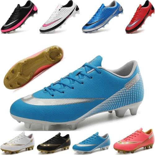 Outdoor football non-slip shoes for boys and girls TF/FG ankle support football training sports shoes men football sports shoes