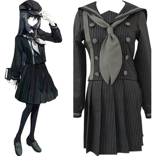 Anime Danganronpa Cosplay Shuichi Costume School Uniform JK dress Skirt Women autumn winter long coat dress girl Christmas gift