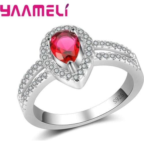 Lose Money Big Promotion Four Colors Cubic Zirconia Finger Rings 925 Sterling Silver Crystal Jewelry For Women Ladies