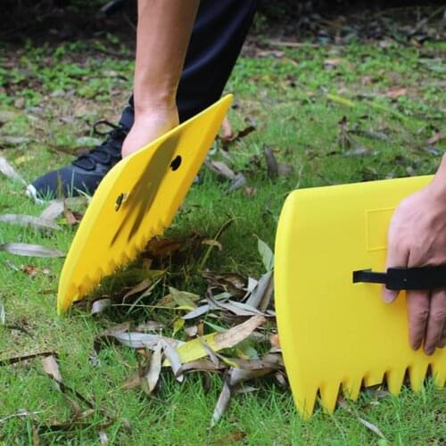 1 Pair Garden Cleaning Rubbish Leaf Scoop Collect Tool Hand Rakes Trimming Grass Portable Yard Lawn Grabber Pick Up Grass