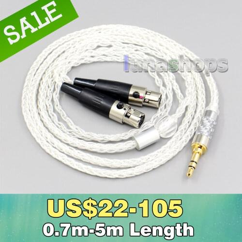2.5mm 4.4mm XLR 8 Core Silver Plated OCC Earphone Cable For Audeze LCD3 LCD-3 LCD-2 LCD-X LCD-XC LCD-4z LCD-MX4 LCD-GX LN006569
