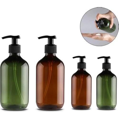 500/300ml Pressable Bottle Body Wash Shampoo Dispense Bottles Soap Dispenser Bath Pump Bottle Home Bathroom Storage Supplies