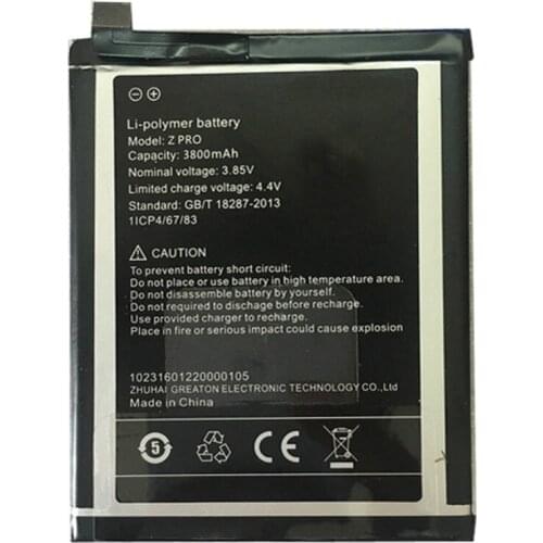 3780mAh Battery For UMI Umidigi Z Pro/Z mobile phone Batteries + track code