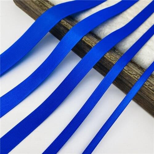 5ayrds/Lot 6/10/15/20/25/38/50mm Blue Grosgrain Ribbon For Wedding Christmas Decoration DIY Bows For Crafts Gift Wrapping