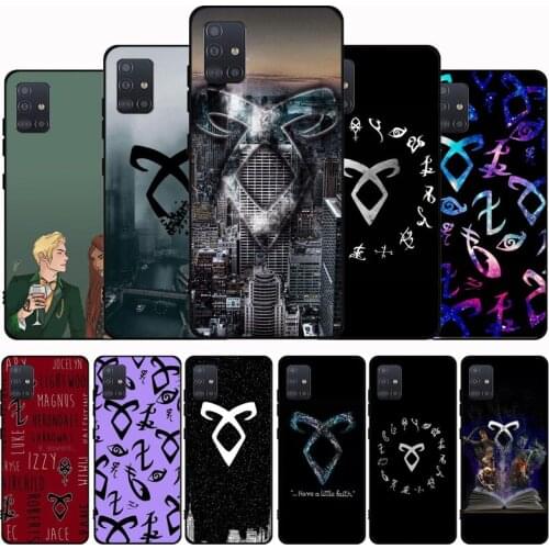 Shadowhunters Runes Black Soft Phone Case For Samsung M21 M31S M41 M51 M10 M20 M30S M40 A7 A8 A9 2018 A12 A80 A90 A81