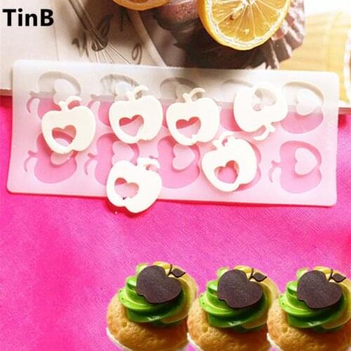 DIY Cake Decorating Tools Apple Shape Silicone Chocolate Mold Cake Molds Kitchen Bakeware Chocolate Tools Cake Border Stencil