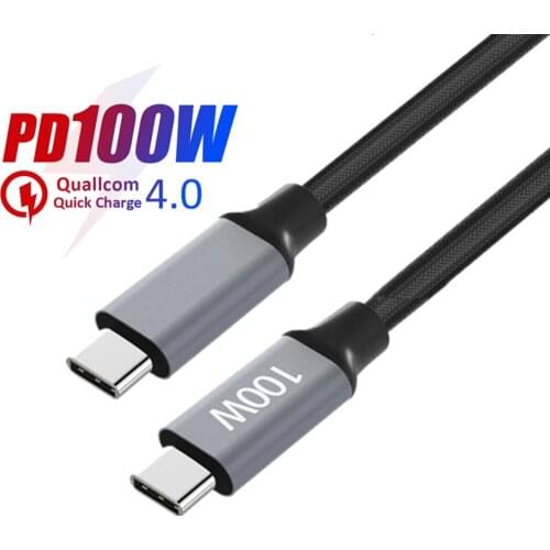 USB C To USB Type C Charging Cable For Samsung S20 PD 100W 60W Cable For MacBook iPad Pro Quick Charge4.0 USB-C Fast Charge Cord