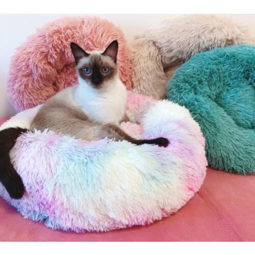 Cat Litter Long-Haired Warm Rainbow Cushion For Cats And Dogs General Thickened Deep Sleep Pet Supplies Alfombra Gato Arena