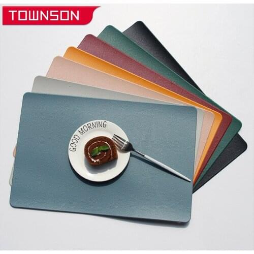 45*30cm Leather table mat Hotel Western placemat Insulation pads Disposable table top placemat non-slip oil-repellent pad