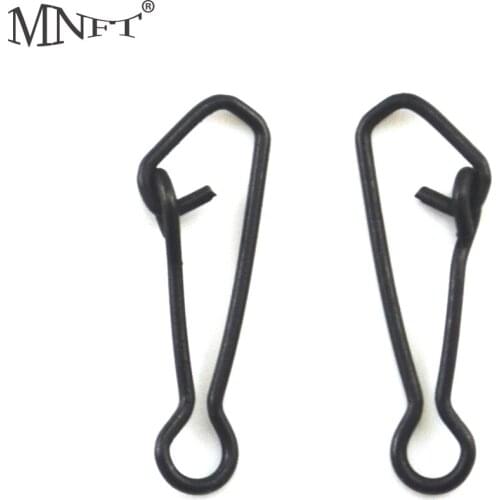 MNFT 300Pcs Matt Black Crank Swivel with Snap Coarse Carp Brass Fishing Accessories Terminal Tackle
