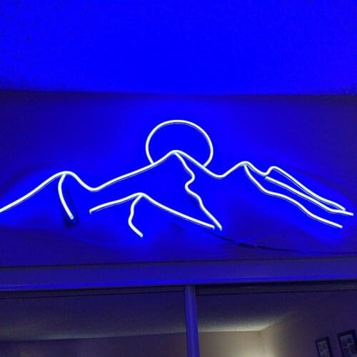 OHANEONK Custom Led Neon Sign Light of Mountain Neon for Home Room Shop Bar Pub Club Wall Window Decoration Gift