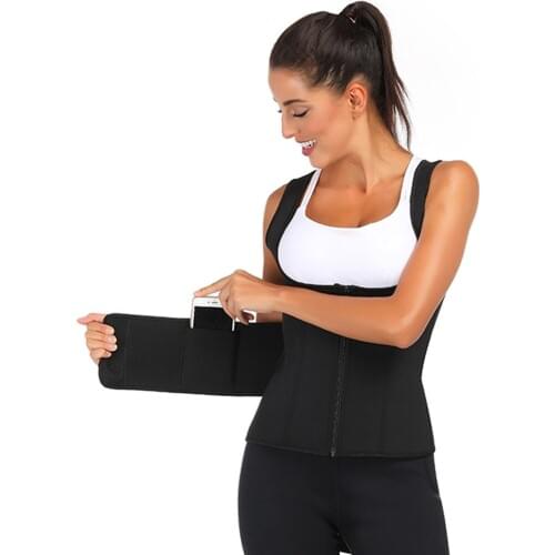 S-3XL Shaper Neoprene Sauna Sweat Vest Waist Trainer Cincher Women Body Slimming Trimmer Corset Workout Thermo Push Up Trainer
