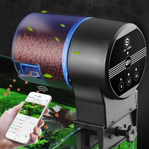 Sunsun WIFI Programmable Aquarium Automatic Fish Feeder Auto Fish Food Dispenser for Fish Tank Electronic Timer Feeder 3 Meals