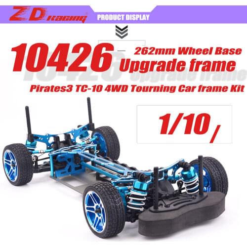ZD Racing Pirates 3 1/10 Rc Car Frame 4WD Tourning Car Frame Kit 262mm Wheel Base Metal Version 4WD for Brushless Motor Brushed