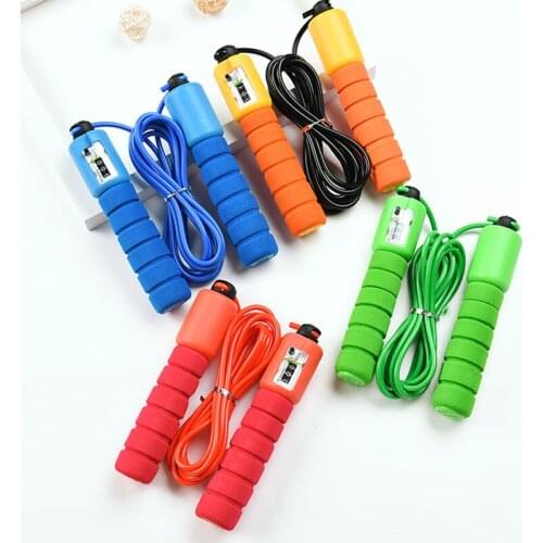Adjustable Fast Speed Counting Jump Skip Rope Skipping Wire Jump Ropes with Counter Sports Fitness