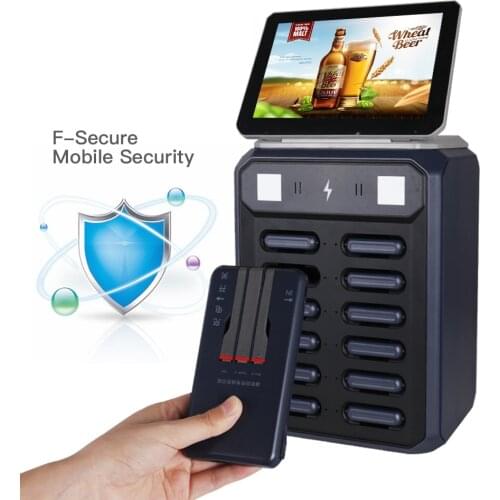 Restaurant Advertising Power Bank Mobile Battery Charger 12 Usb Port Public Charging Station