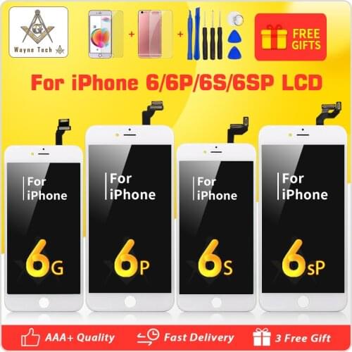 Great Quality LCD Display For iPhone 6 6p 6s 6sp 3D Touch Screen Replacement No Dead Pixel+Free Tempered Glass+Tools+TPU