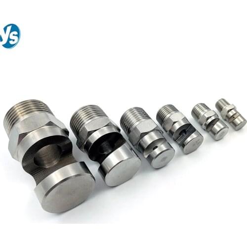 Wide Angle Spray Nozzle Cooling and Rinsing Stainless Steel Flat Fan Veejet Nozzle 1/8″-1″ Thread Size