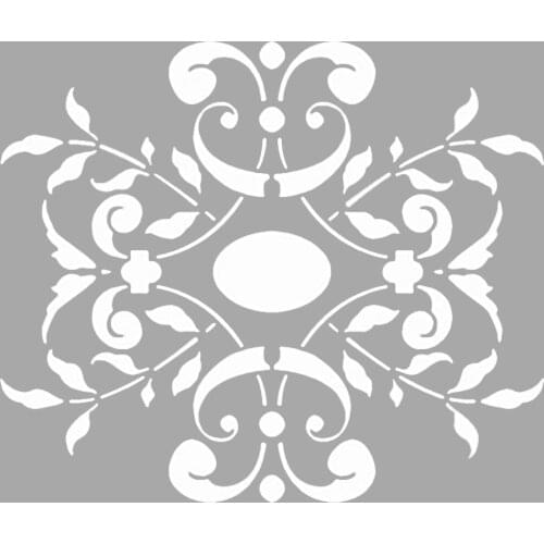 Maya Flower Motif Stencil Design, Painting Template 30x30 Cm, Walls, Tiles, furniture For Easy and Practical Pattern Application