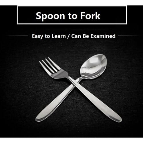 Spoon to Fork Magic Tricks Metal Spoon Vanish Forks Appearing PK Magia Magician Close Up Street Illusion Gimmicks Mentalism Prop
