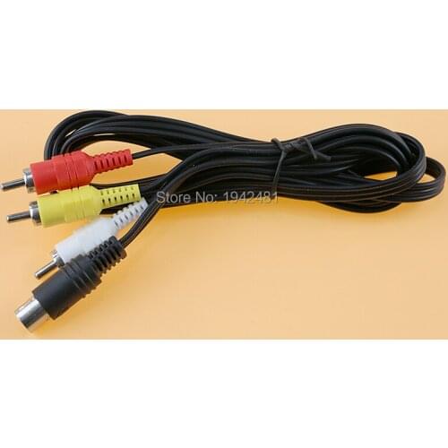 10PCS 1.8m Nickle Plated Stereo AV Leads Audio Video RCA Composite Cable for Sega Saturn System console